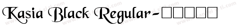Kasia Black Regular字体转换